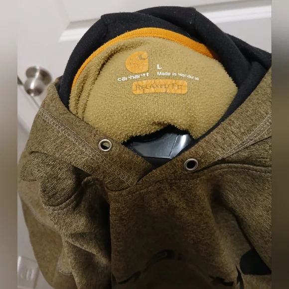 Men's‎ Carhartt Olive Green Hoodie - Picture 12 of 12